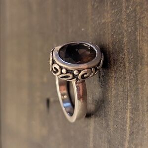 Silpada 925 Sterling Silver Smokey Quartz Ring